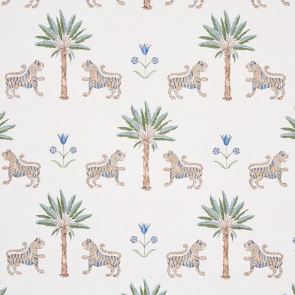 TIGER PALM DELFT Wallcovering by Schumacher