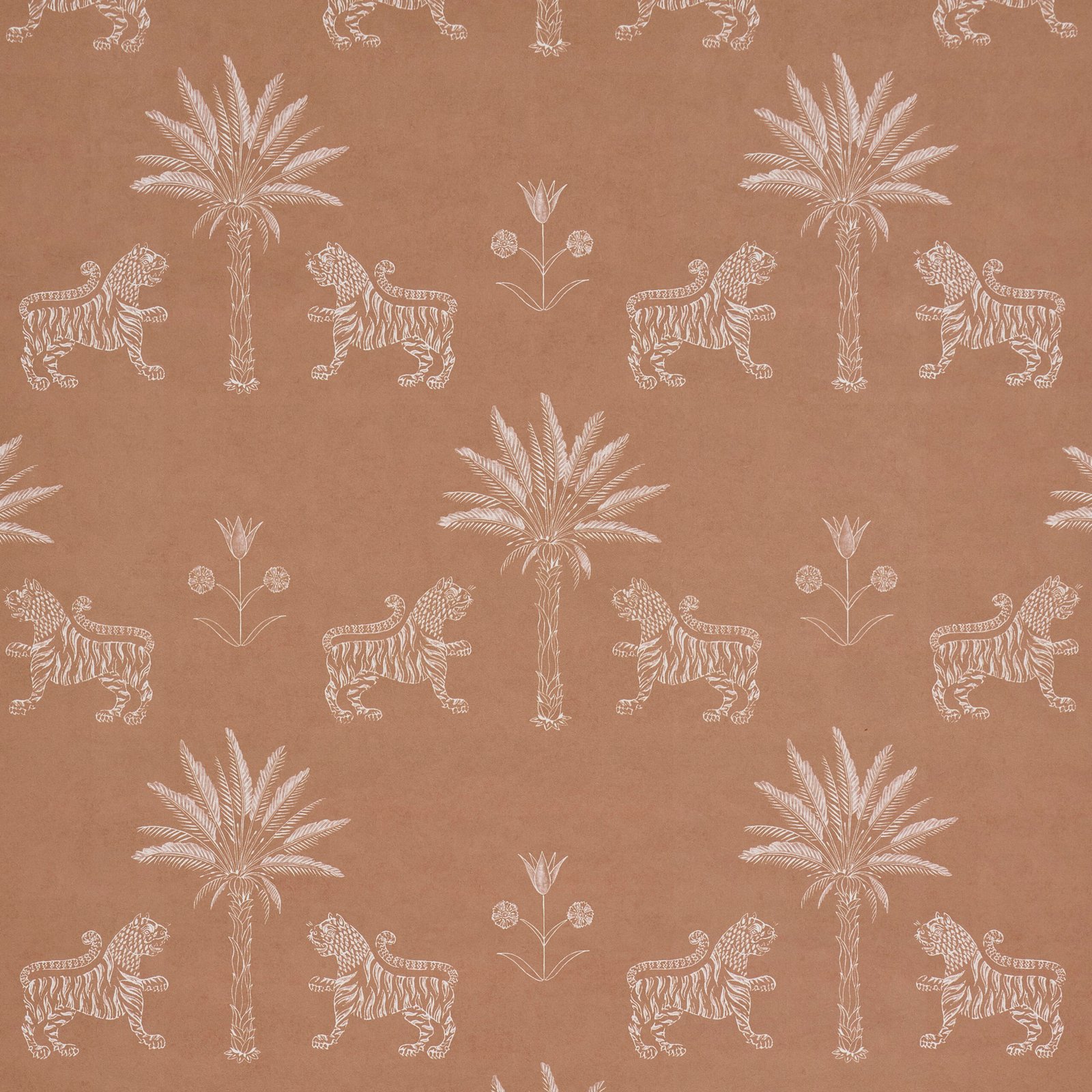 5012924.jpg Tiger Palm Silhouette MEDITERRANEAN SPICE Wallcovering by Schumacher Atelier Paris Wallpaper SCH-5012924