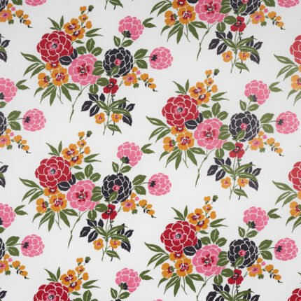 VALENTINA FLORAL MULTI ON WHITE Wallcovering by Schumacher