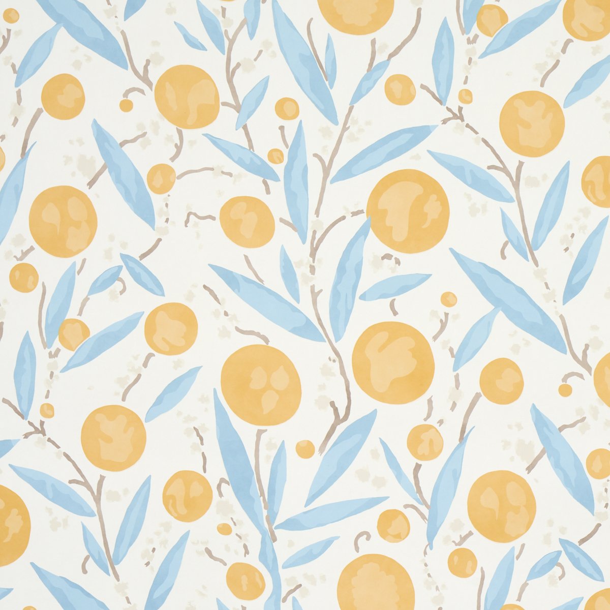 5013200.jpg MIRABELLE YELLOW & SKY Wallcovering by Schumacher Classics Wallpaper SCH-5013200