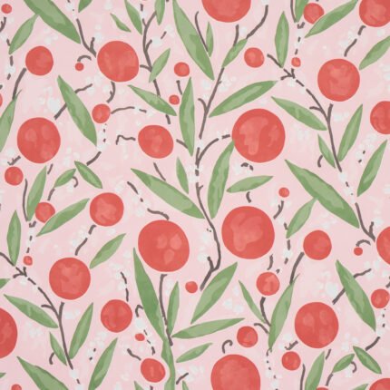 MIRABELLE CHERRY & BLUSH Wallcovering by Schumacher