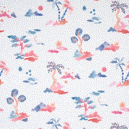VALLETTA SKY AND PINK Wallcovering by Schumacher