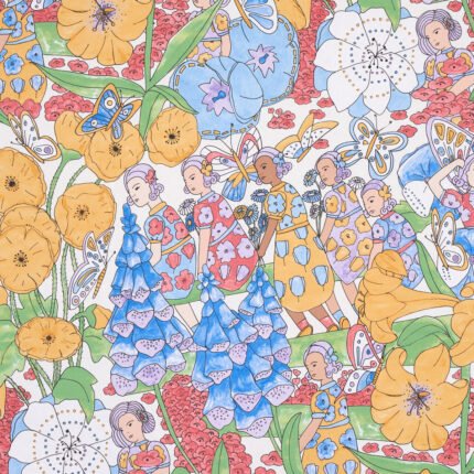 FAIRIE GARDEN YELLOW AND IVORY Wallcovering by Schumacher