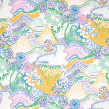 DAISY CHAIN LIGHT MULTI Wallcovering by Schumacher