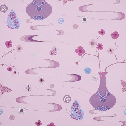 FANTASIA PEONY PINK Wallcovering by Schumacher
