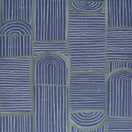 BLOOMSBURY DEEP NAVY Wallcovering by Schumacher