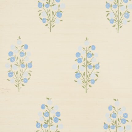 JOSEPHA SISAL BLUE Wallcovering by Schumacher Jacaranda Wallpaper SCH-5013710