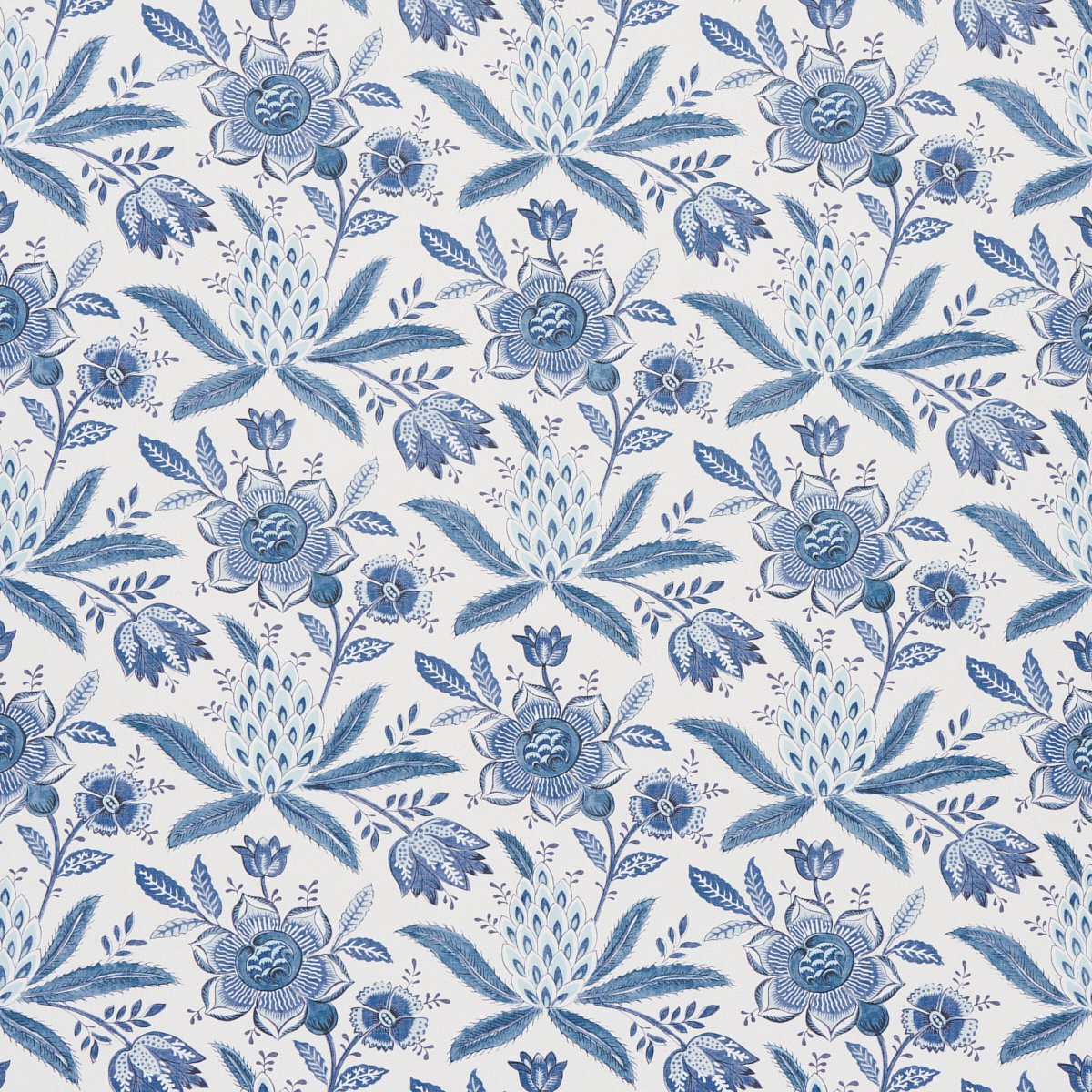 LAFAYETTE BOTANICAL CORNFLOWER Wallcovering by Schumacher Cornflower