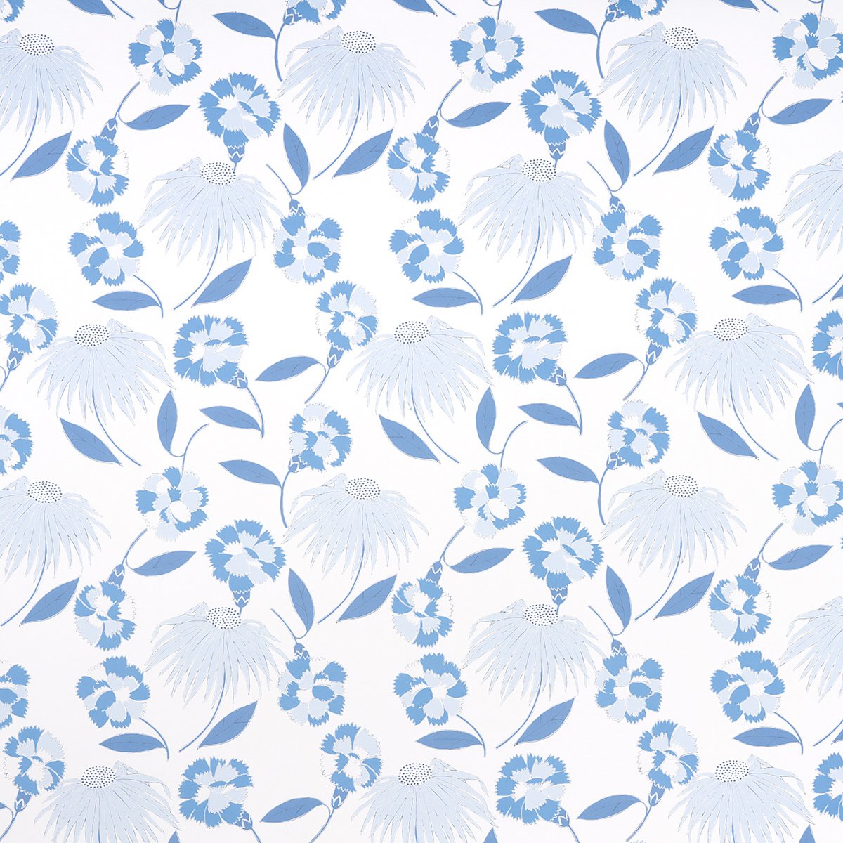 5013841.jpg BOUQUET TOSS AFTERNOON BLUE Wallcovering by Schumacher - Image 1