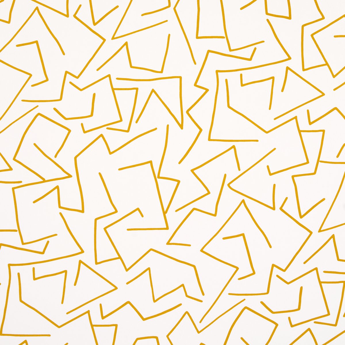 TANGENT OCHRE Wallpaper by Schumacher Ochre