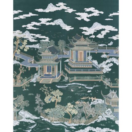 COROMANDEL PANEL SET MIDNIGHT GREEN Panel Set by Schumacher