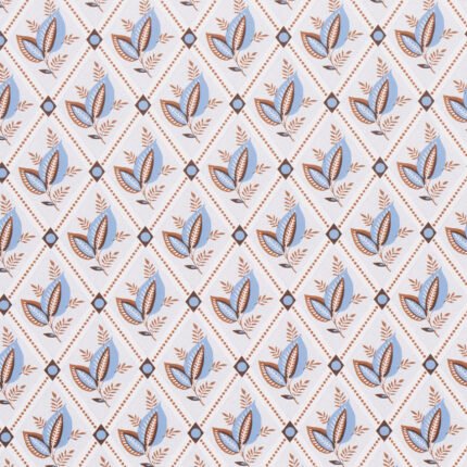 BASILE TRELLIS DELFT & SEPIA Wallcovering by Schumacher New Traditional: Provençal Wallpaper SCH-5014232