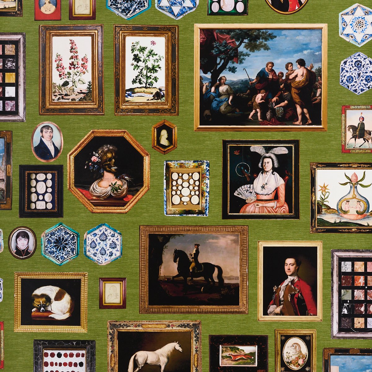 LE GRAND TOUR ENGLISH GREEN Wallcovering by Schumacher English Green