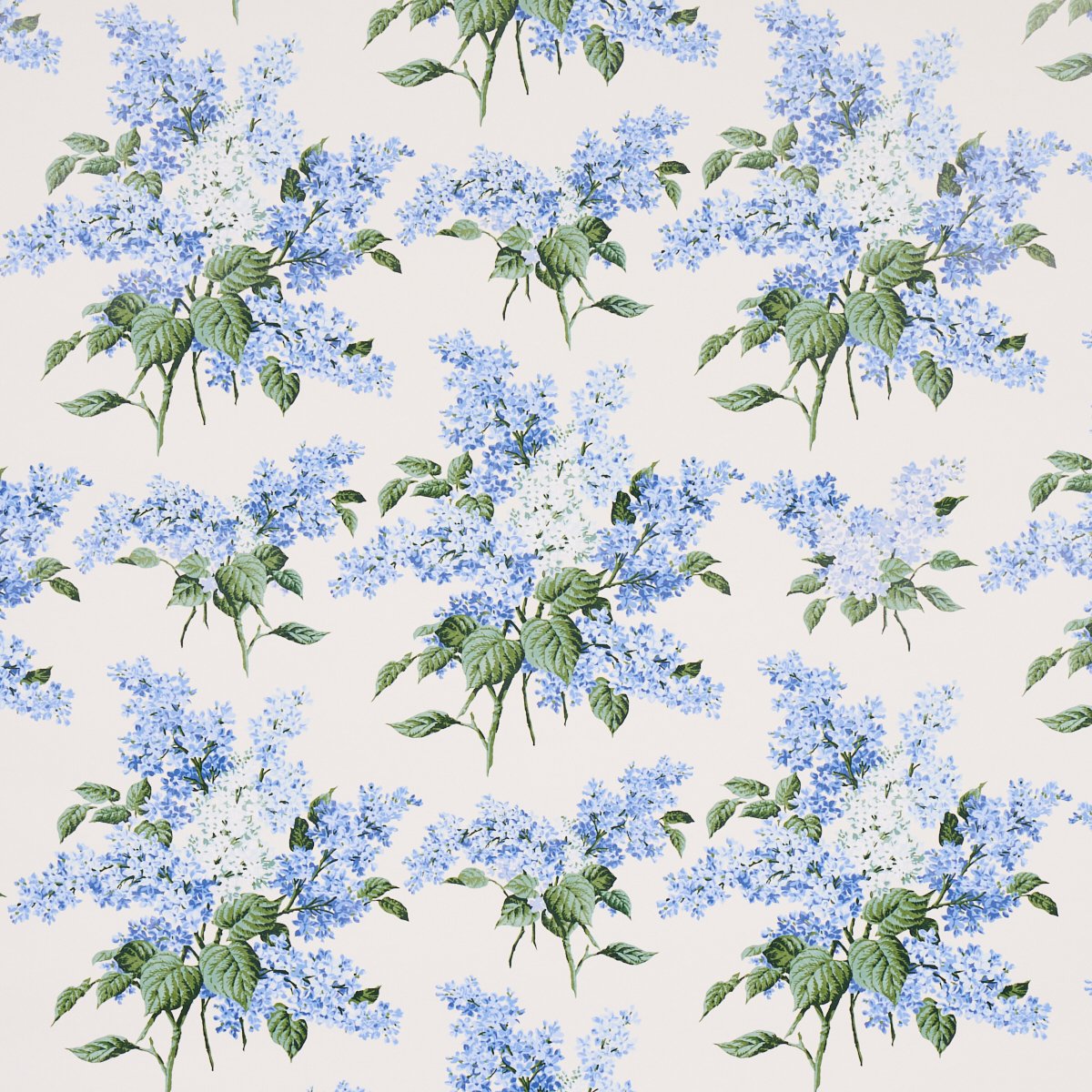 PROUST'S LILACS BLUE Wallcovering by Schumacher Blue