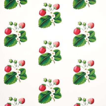STRAWBERRY HILL WHITE Wallcovering by Schumacher