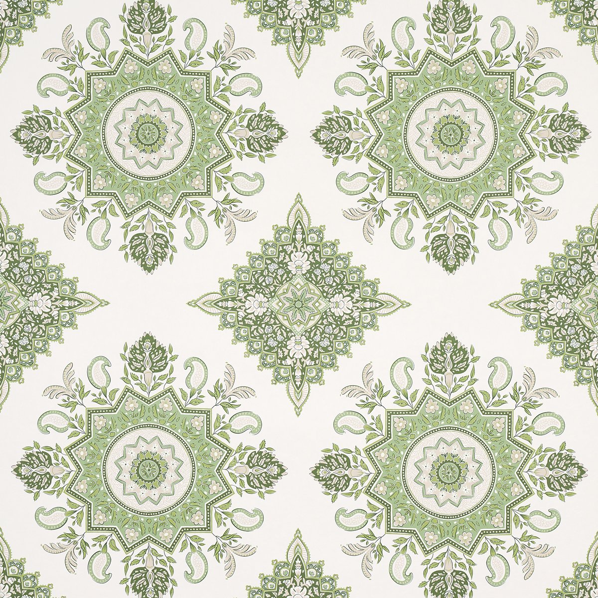 5014361.jpg MONTECITO MEDALLION LEAF GREEN Wallcovering by Schumacher Mark D. Sikes Wallpaper SCH-5014361