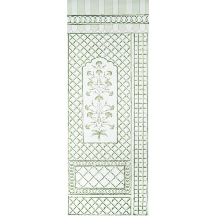 BAMBOO TRELLIS PANEL A GREEN Wall Mural Panel by Schumacher