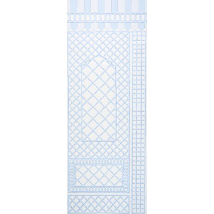 BAMBOO TRELLIS PANEL B BLUE Wall Mural Panel by Schumacher
