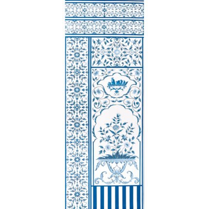 MUGHAL GARDEN PANEL A BLUE Wall Mural Panel by Schumacher