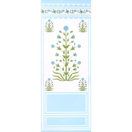 ROYAL POPPY PANEL A BLUE Wall Mural Panel by Schumacher