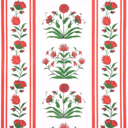 POPPY STRIPES RED Wallcovering by Schumacher