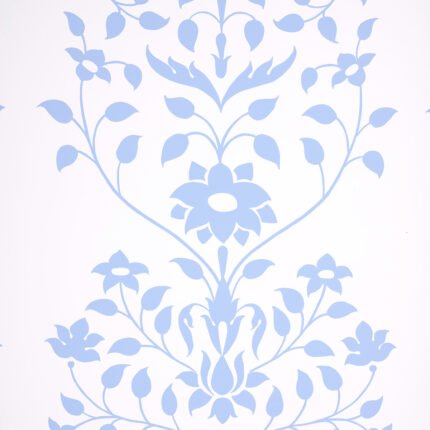 JAIPUR MUGHAL FLOWER BLUE Wallpaper by Schumacher