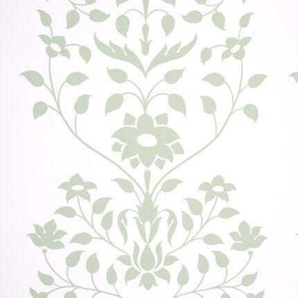 JAIPUR MUGHAL FLOWER GREEN Wallpaper by Schumacher