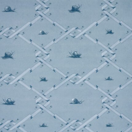 OUVREZ MOI BLUE Wallcovering by Schumacher