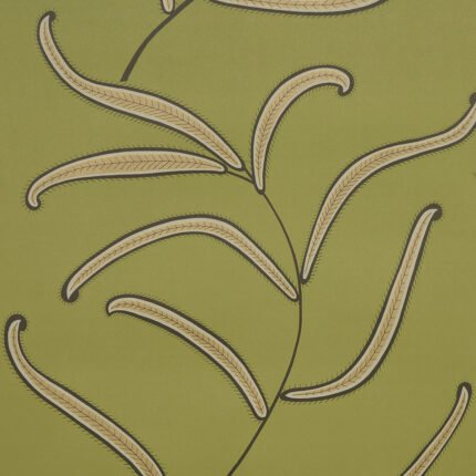 CATERPILLAR LEAF MEADOW GREEN Wallpaper by Schumacher