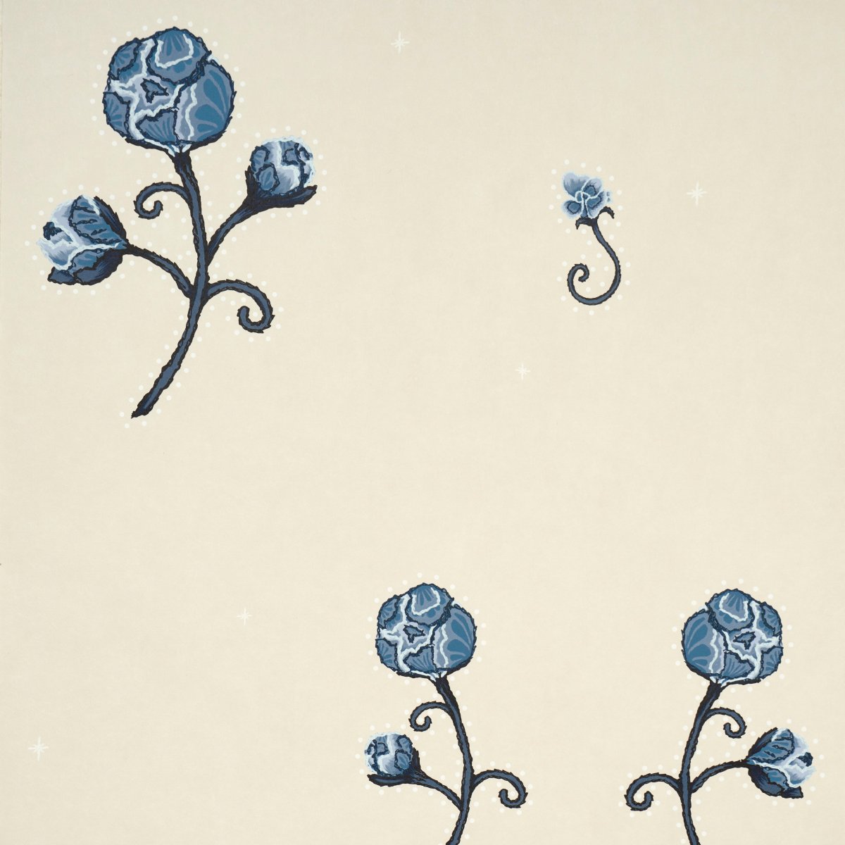 5014583.jpg Rhinestone Cowboy NAVY Wallcovering by Schumacher Backdrop Wallpaper SCH-5014583