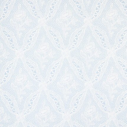 COSETTE LACE CORNFLOWER Wallpaper by Schumacher