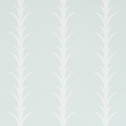 ACANTHUS STRIPE IVORY ON MINERAL Wallpaper by Schumacher