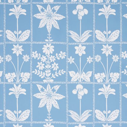 GEORGIA WILDFLOWERS BLUE Wallpaper by Schumacher