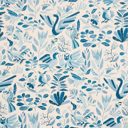 CANOPY BLUE BIRDS Wallcovering by Schumacher