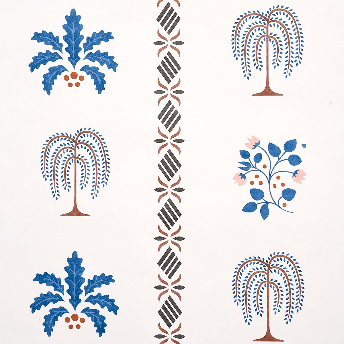 5014840.jpg WILLARD HOUSE STENCIL BLUE Wallcovering by Schumacher - Image 1