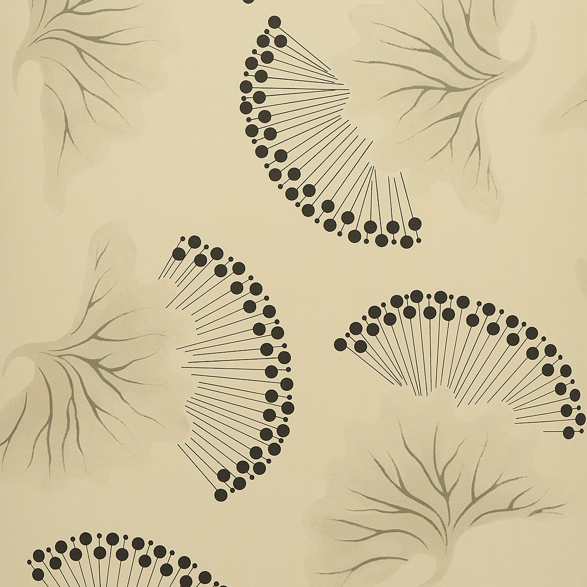ANEMONE BLACK & WHITE Wallpaper by Schumacher Black & White