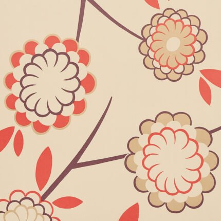 BIRDTREE COCKATOO RED Wallpaper by Schumacher