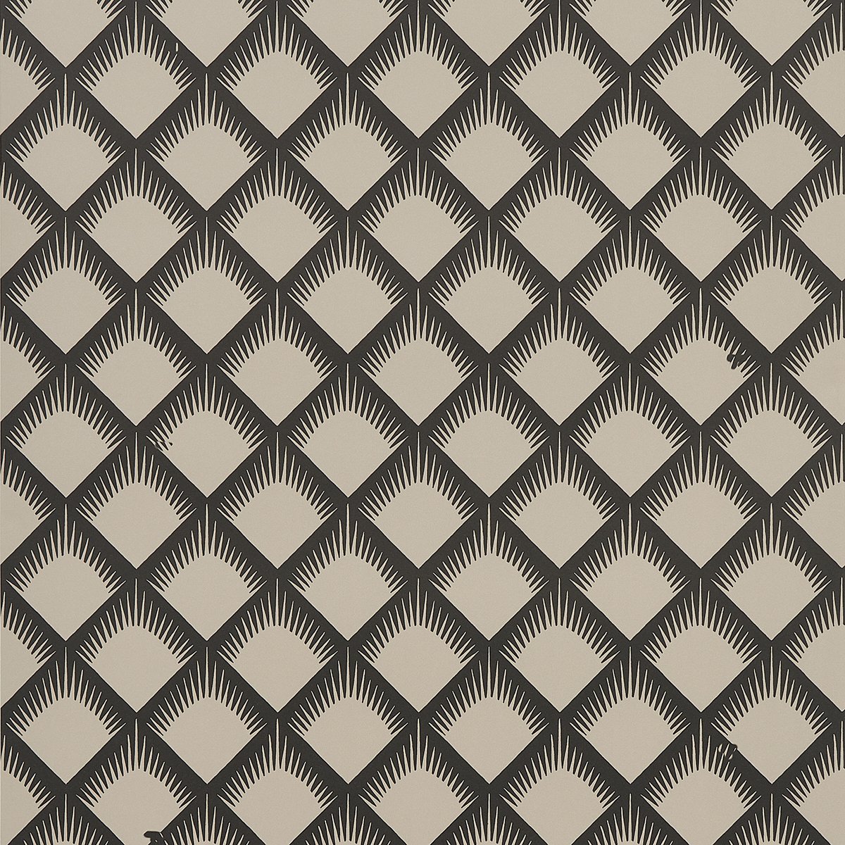MAIZE BLACK & CREAM Wallpaper by Schumacher Black & Cream