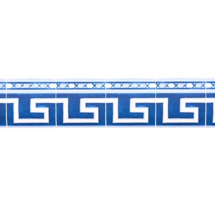 AZULEJOS BORDER AZURE Wallpaper by Schumacher