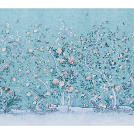 LES OISEAUX PANEL SET BLUE TURQUOISE Panel Set by Schumacher