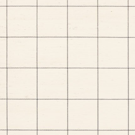 WINDOWPANE EMBROIDERED SISAL CHARCOAL Grasscloth Wallcovering by Schumacher