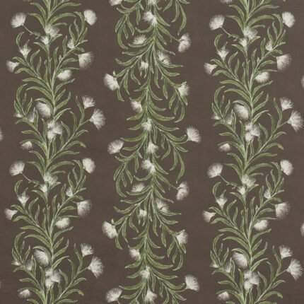 TASMANIAN MIMOSA BROWN &GREEN Wallcovering by Schumacher