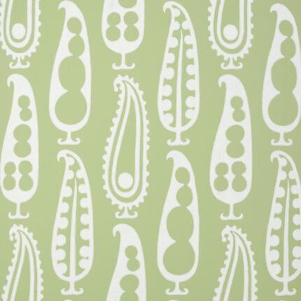 PAISLEY PEAS GREEN Wallpaper by Schumacher