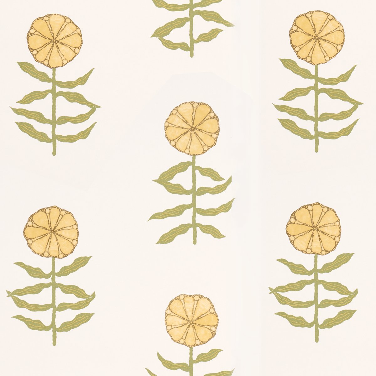 PRETTY PETALS SOFT YELLOW Wallpaper by Schumacher Soft Yellow