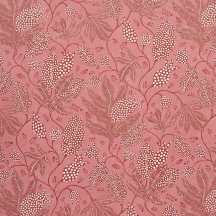POLKA DOT JUNGLE RASPBERRY Wallcovering by Schumacher