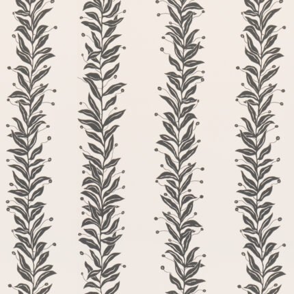 TENDRIL STRIPE BLACK & CREAM Wallpaper by Schumacher