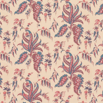 APOLLINE BOTANICAL ROUGE & BLEU Wallpaper by Schumacher