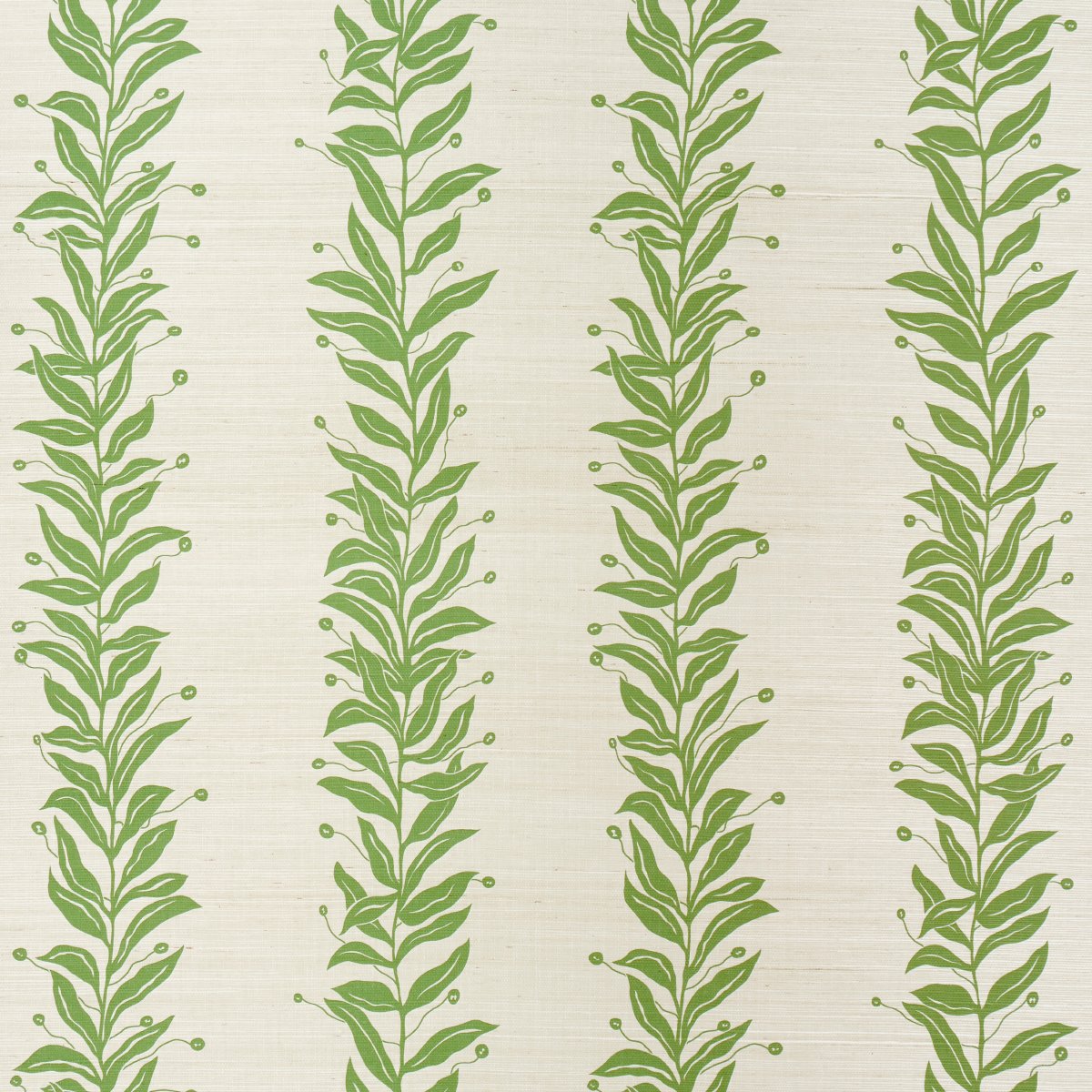 TENDRIL STRIPE SISAL OLIVE Grasscloth Wallcovering by Schumacher Olive
