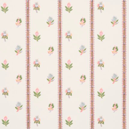 LES FLEURS EXOTIQUES ANTIQUE ROSE Wallcovering by Schumacher Domino Effect Wallpaper SCH-5015660