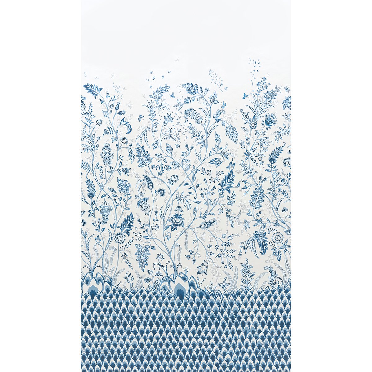 5015820.jpg CHINOISERIE GRANDE PANEL SET INDIGO Panel Set by Schumacher - Image 1